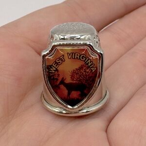 VINTAGE Collectible West Virginia Souvenir Thimble
